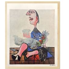 Pablo Picasso Original Signed Print Woman with Cockerel, 1938 Vintage Art picture
