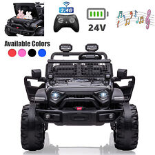 Jeep Licensed 24V Electric Kids Ride on Truck Large Car Toys+2 Seat+Remote+Music picture