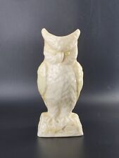 Vintage Belleek Ireland Great Horned Owl Vase, Bone China 6th Green Mark 8¼