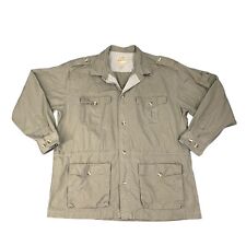 Cabelas Safari Jacket Mens 2XL Khaki Button Up Flap Pockets Cotton Field Series picture