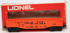 Lionel Orange Gondolas Rio Grande Flat Car 0 & 027 in Box 6-9131 * Factory Error picture