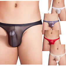 US Mens Underpants Bikini Underwear Lightweight Lingerie See-Through Breif Club picture
