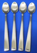 4 - Longaberger WOVEN TRADITIONS Satin Stainless USA Flatware ICED TEA SPOONS picture