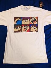Vintage 1996 Looney Tunes Tasmanian Devil Postcard Shirt Size Large  picture