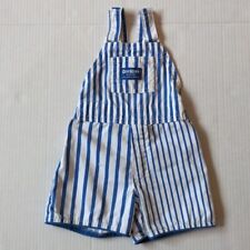 Oshkosh Bgosh Vintage Made In USA Blue White Striped Short Overalls Size 24 Mon picture