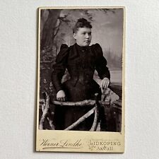 Antique CDV Photograph Beautiful Young Woman Teen Linköping Sweden picture