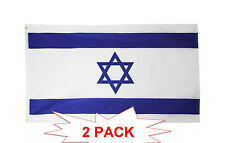 TWO PACK of 3' x 5' ft Polyester Israeli Flag Israel High Quality  picture