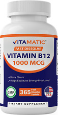 Vitamatic Vitamin B12 1000 mcg Fast Dissolve 365 Tablets picture