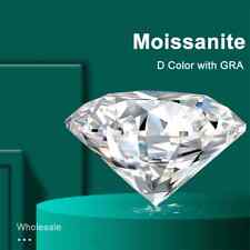 DOTEFFIL Moissanite Stones 3 MM to 10 CT D Color VVS1 Round Shape Cut Diamond picture