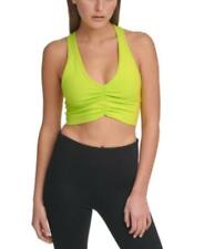 MSRP $40 Dkny Sport Ruched Racerback Low Impact Sports Bra Green Size Medium picture