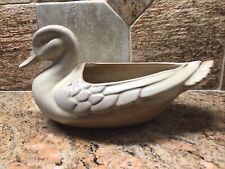 Vintage FRANKOMA Pottery Cream and Brown Duck Planter “Frankoma 208A” picture