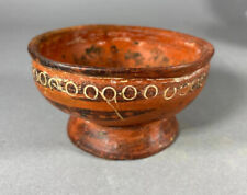 Small Pre Columbian Footed Bowl with Incised Decoration Columbia Mayan Aztec picture