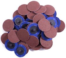 50x 2in 60 Grit Roll Lock Sanding Grinding Disc Aluminum Oxide Die Grinder Drill picture
