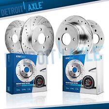 Front Rear Drilled and Slotted Brake Rotors Kit for 2009 - 2017 Fiat 500 Ram 700 picture