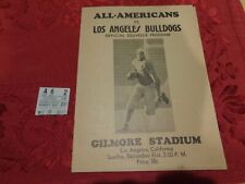 1939 vintage football program Kenny Washington All Americans vs LA Bulldogs   picture