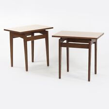 Pair of Jens Risom Designs Inc Walnut & Laminate End Side Table Knoll Eames picture