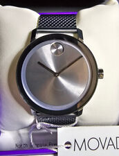 Movado Bold Evo Watch Brushed Case Silvel Dial & Hands Mesh IP Bracelet 3600902 picture
