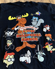 Vintage 1993 The Adventures Of Rocky & Bullwinkle Friends T-Shirt YI197 picture