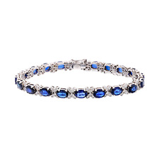 Featuring Oval Cut 21.63CT Sapphires, Accented By White Diamonds Fine Bracelets picture