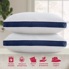 Bed Pillows Set of 2 Gusseted Neck Support Soft Pillow For Side & Back Sleepers picture