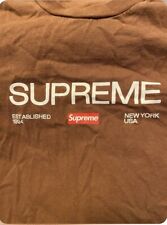 Supreme Established Tee Shirt Size Large Rare Vintage Supreme Brown picture
