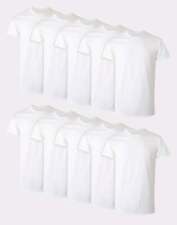 Hanes 10-Pack Men Tee T-Shirt ComfortSoft White Crewneck Undershirt Short Sleeve picture