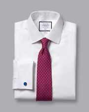 CHARLES TYRWHITT ROYAL OXFORD SHIRT CLASSIC  FRENCH CUFF WHITE NON IRON 16 33 picture