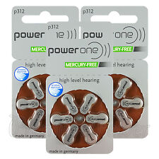 Power One 312 Size Hearing aid batteries Zinc air Mercury free Varta x 60 cells picture