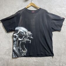 Rare Vintage Jnco Jeans Skull T Shirt 90s Y2k Graphic Double Sided Black Faded picture