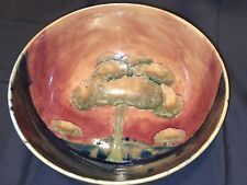 Vintage Moorcroft Pottery - Moonlit Pattern Amber Footed Bowl - Signed England picture