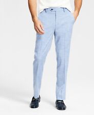 Alfani Mens Slim-Fit Stretch Solid Dress Pants Light Blue 30 x 30 picture