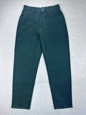 Vintage Lee Jeans Women 10 Petite High Rise Green Tapered 28x28 USA Western picture