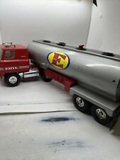 1970's Ertl Fuel Tanker (Tank really holds and releases water) Pressed Steel 22” picture