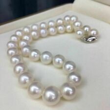 GENUINE NATURAL AAAAA 9-10MM Australian south sea white pearl necklace 18