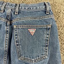 VINTAGE Guess Jeans Womens 30 Blue Denim Mom High Rise USA Made 90s 28x27 * picture