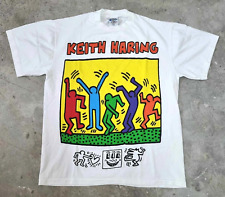 Vintage Keith Haring Shirt L NYC Street Art Painting Banksy Artist Artwork Hirst picture