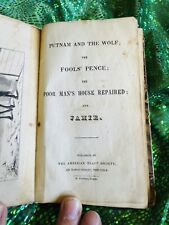 RARE Antique 1846 Putnam And The Wolf and other stories. Illustrations picture
