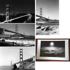 Set of 5 prints of the Golden Gate Bridge in San Francisco (black & white) picture