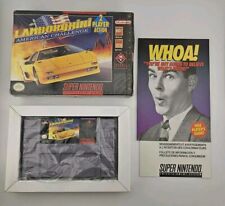 Lamborghini American Challenge Super Nintendo SNES - 1991 - Game + Box In Shrink picture