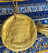 Flash Sale: Chanel Vintage Round Yellow Clutch 6.5 in diameter picture