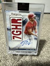 23 TOPPS LUMINARIES MIKE TROUT GAME USED PATCH AUTO  15/15 Angels Last On Print picture