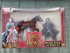 LORD OF THE RINGS ARAGORN AND BREGO DELUXE HORSE AND RIDER SET TOYBIZ 2002 MIB picture