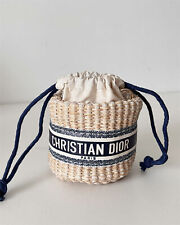 Christian Dior Straw Pouch Mini Shoulder Bag VIP Limited Novelty Box New Rare picture