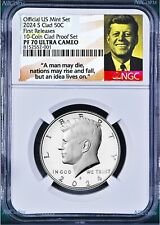 2024 S Proof Kennedy Half Dollar 50c NGC PF70 UC FR 10-Coin-Clad-PF-SET Version picture
