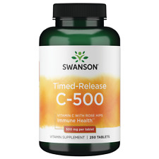 Swanson Timed-Release Vitamin C with Rose Hips Tablets, 500 mg, 250 Count picture