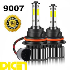 Pair 4-Side 9007 HB5 LED Headlight Kit HIGH-LOW Dual Beam Bulbs 300000LM 6500K picture