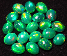Unheated Ethiopian Green Opal Loose Gemstone Oval Cabochon Natural picture