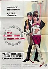 AUDREY HEPBURN PETER O'TOOLE in HOW TO STEAL A MILLION German A1 Movie Poster picture