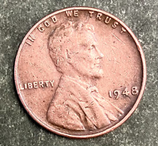 1948 Penny 1 Cent Wheat Coin No Mint Mark RARE picture