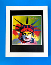 PETER MAX + BEAUTIFUL + POP ART  SIGNED VINTAGE PRINT  + NEW WHITE FRAME picture